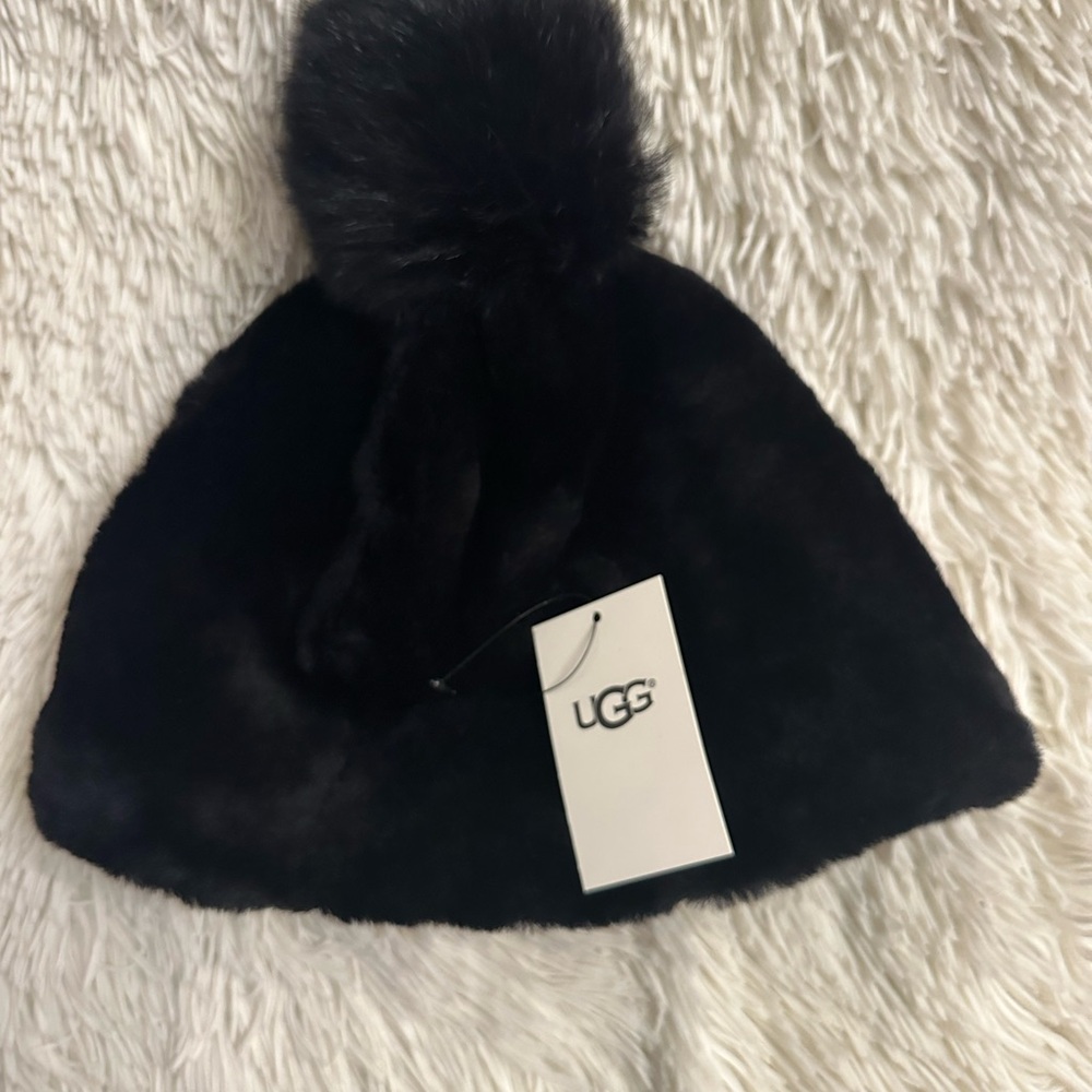 UGG Exposed Fur Beanie